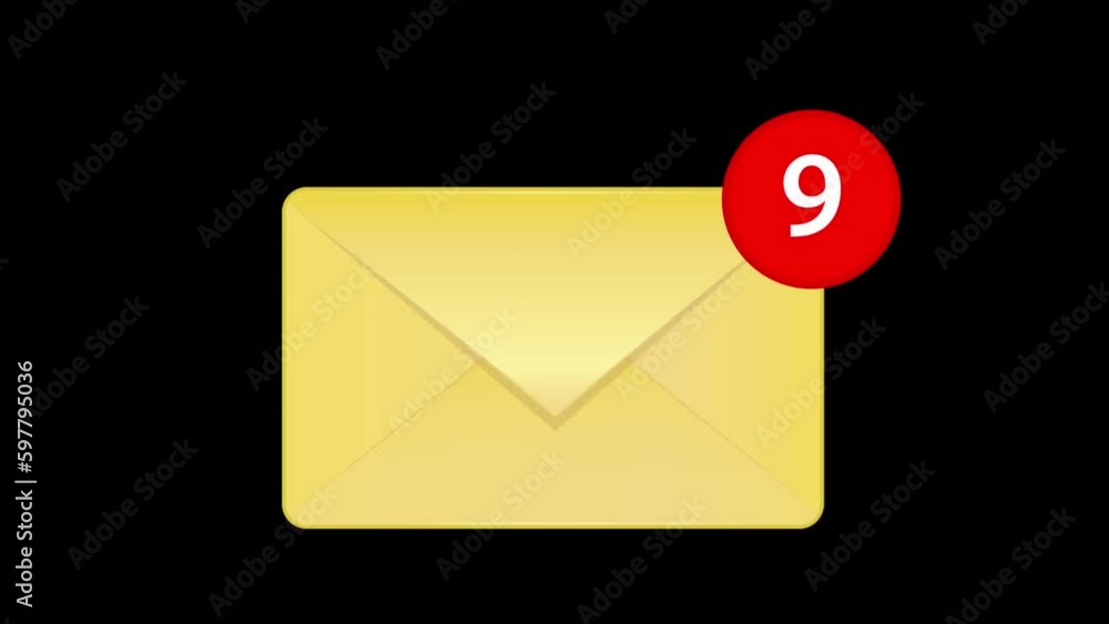 Mail Symbol with Animated Number of Notification, Alpha Channel Included
Mail Symbol with Animated Number of Notification, Alpha Channel Included