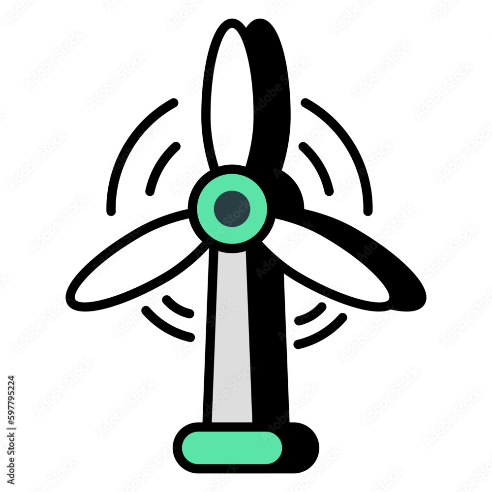 Wind turbine icon, editable vector Wind turbine icon, editable vector