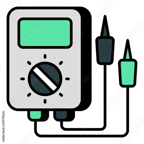 A creative design icon of voltmeter 