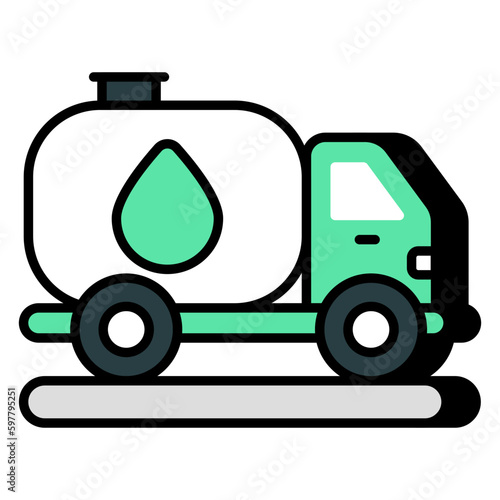 Premium download icon of fuel truck