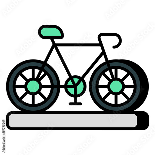 Vector design of cycle, flat icon 