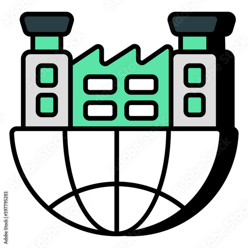 Modern design icon of urbanization