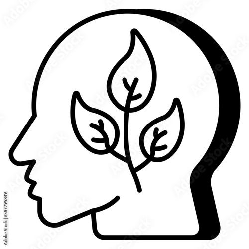 A unique design icon of eco mind