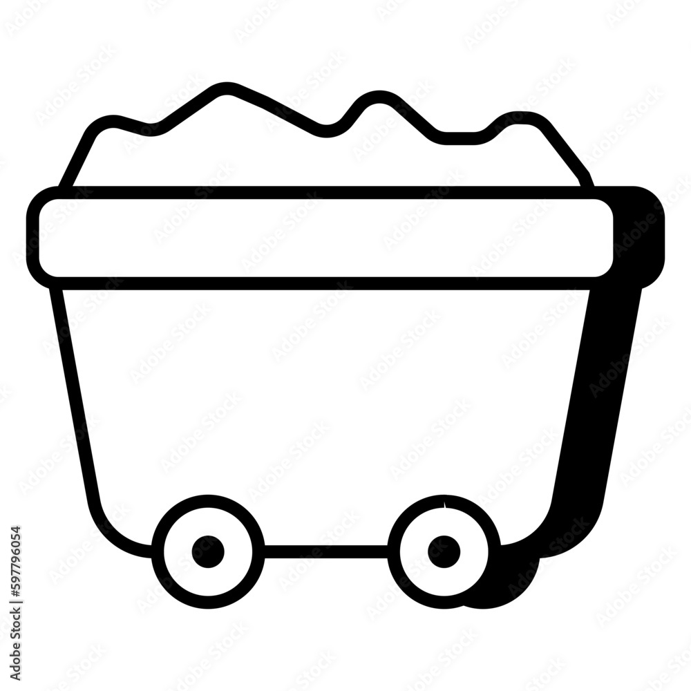 Trendy vector design of garbage city cart Trendy vector design of garbage city cart