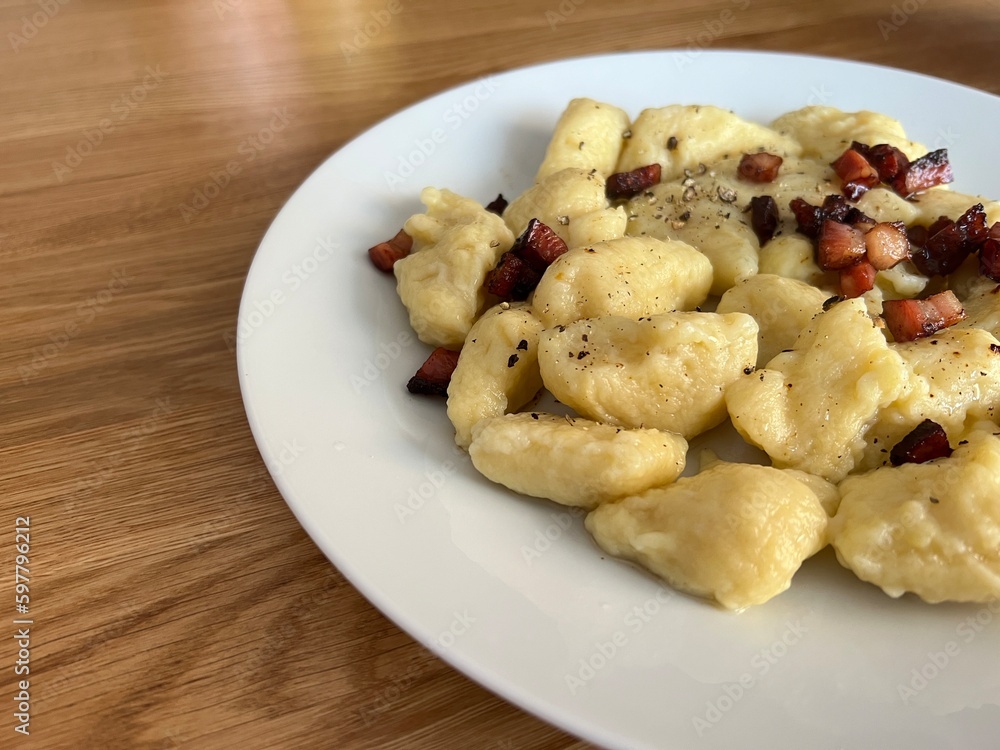 dumplings with bacon dumplings with bacon