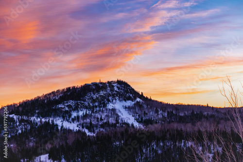 sunrise in the mountains