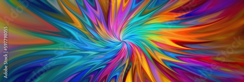A swirling kaleidoscope of vivid colors blending together  creating a hypnotic and dynamic visual experience  concept of Chromatic Abstraction  created with Generative AI technology