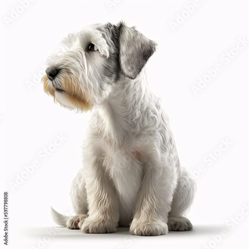 Sealyham Terrier breed dog isolated on white background