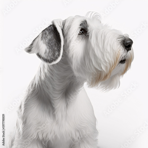 Sealyham Terrier breed dog isolated on white background