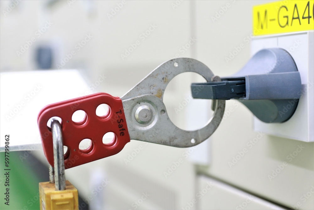 Lockout Tagout , Electrical safety system.Key lock switch or circuit