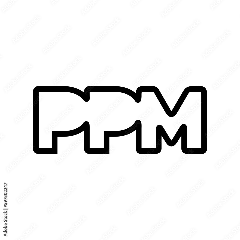 PPM letter infinity initial logo design PPM letter infinity initial logo design