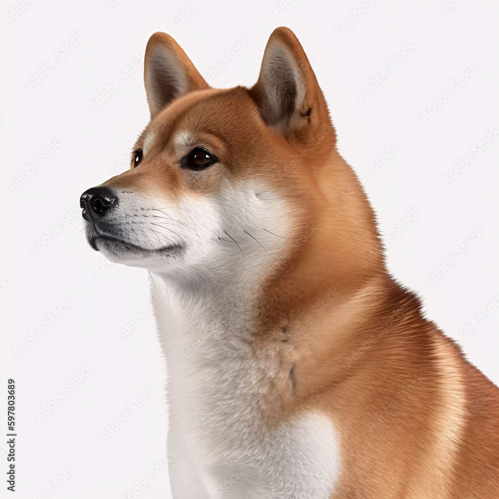 Shiba Inu breed dog isolated on white background Shiba Inu breed dog isolated on white background