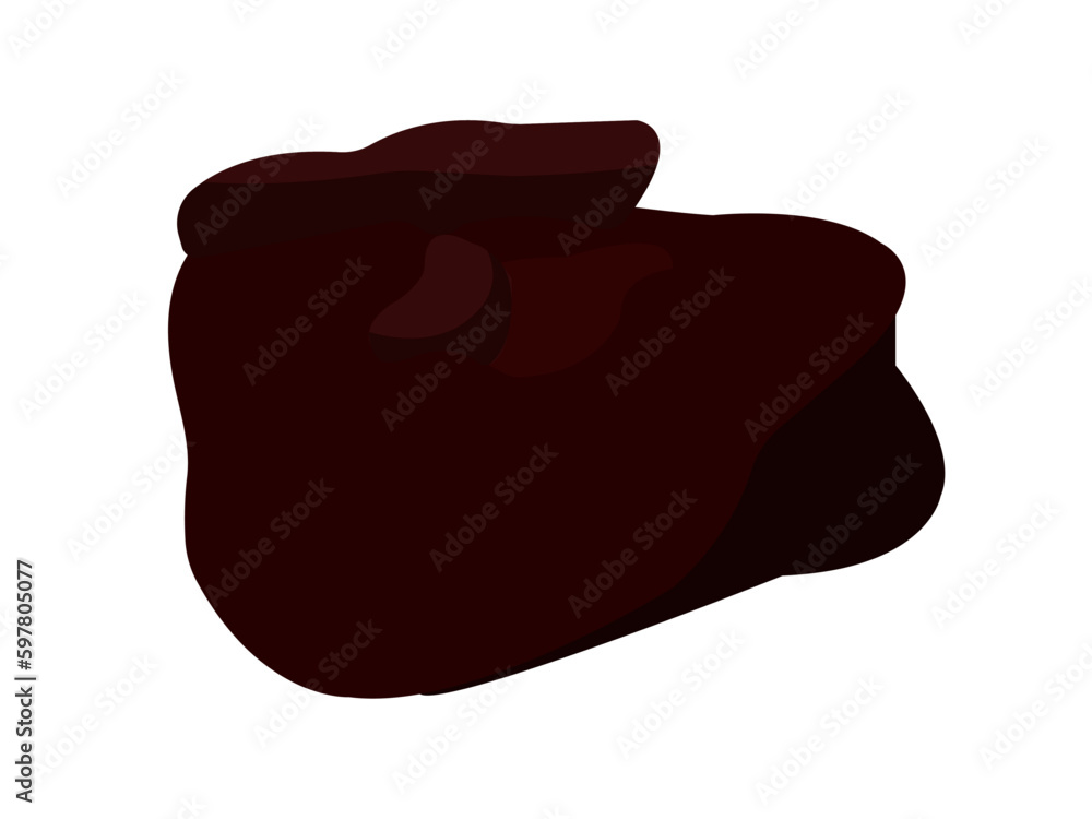 Brown stone, boulder, rock, close-up, isolated, on a transparent and white background. Element for design decoration. Vector illustration in cartoon style, image, graphic design. Brown stone, boulder, rock, close-up, isolated, on a transparent and white background. Element for design decoration. Vector illustration in cartoon style, image, graphic design.