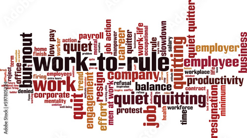 Work-to-rule word cloud