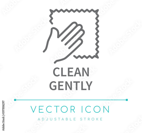 Clean Gently Line Icon