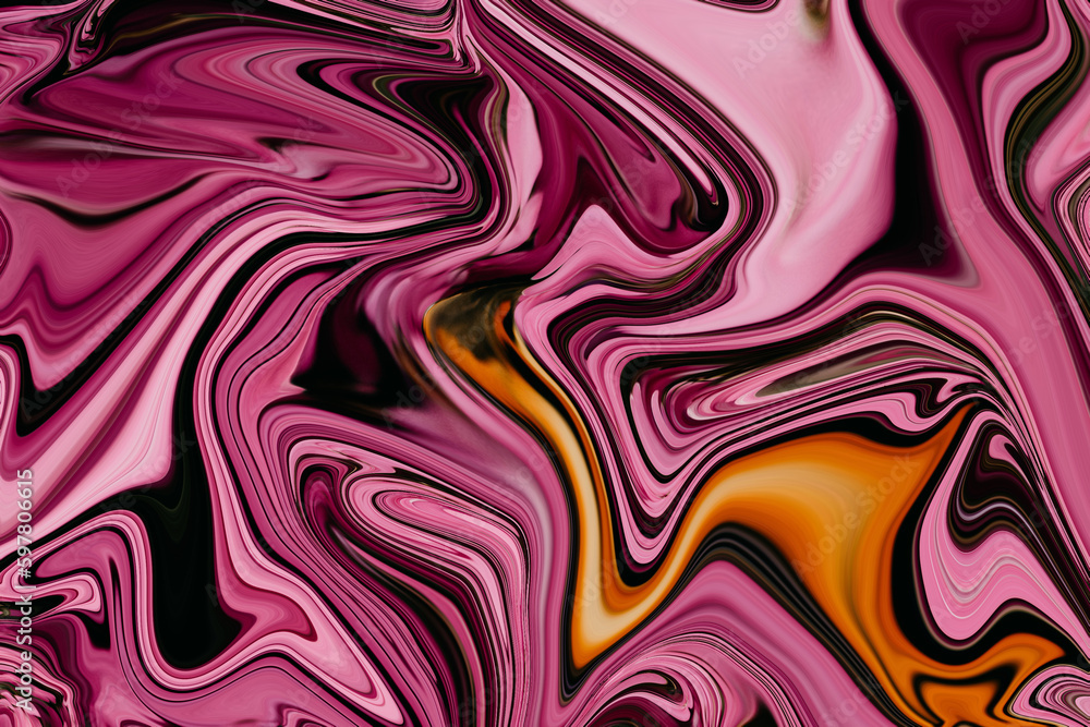 Abstract liquify, waves color gradient, abstract background and chaotic abstract screen.