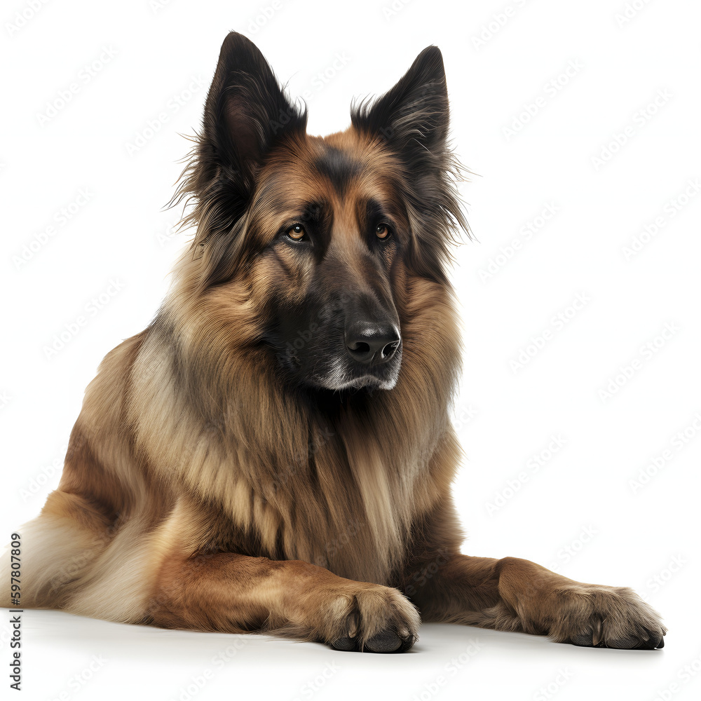 Belgian Tervuren breed dog isolated on white background Belgian Tervuren breed dog isolated on white background