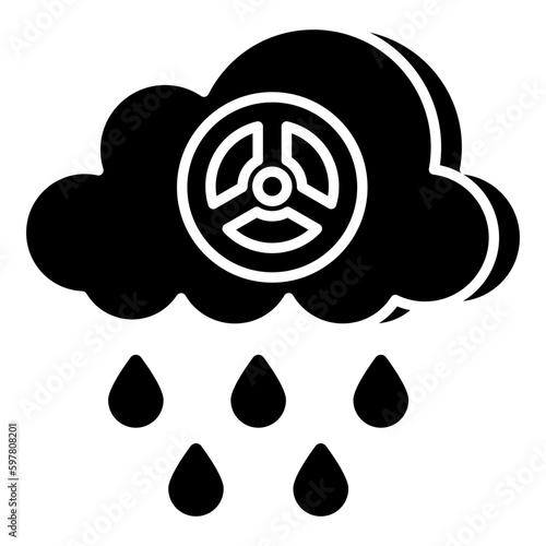 Unique design icon of acidic rain