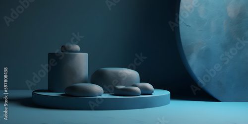 Foto blue and grey, stones, background for presentations