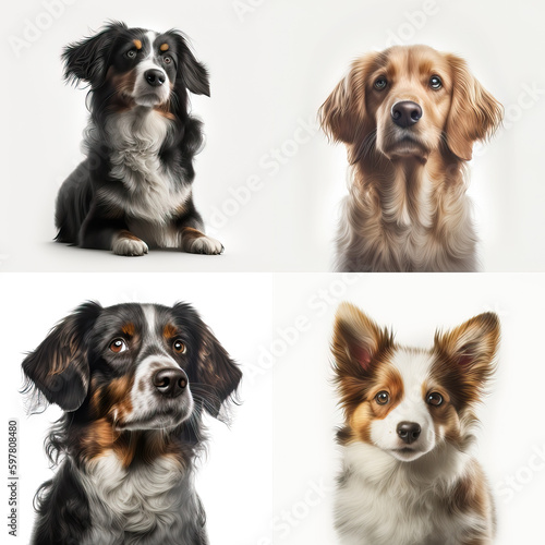 portraits of a cute dogs, ai generated