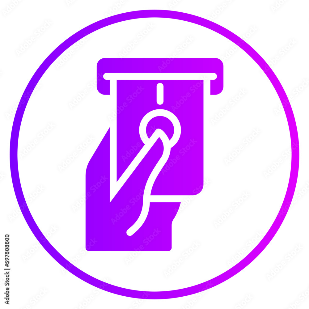 cash withdrawal gradient icon cash withdrawal gradient icon