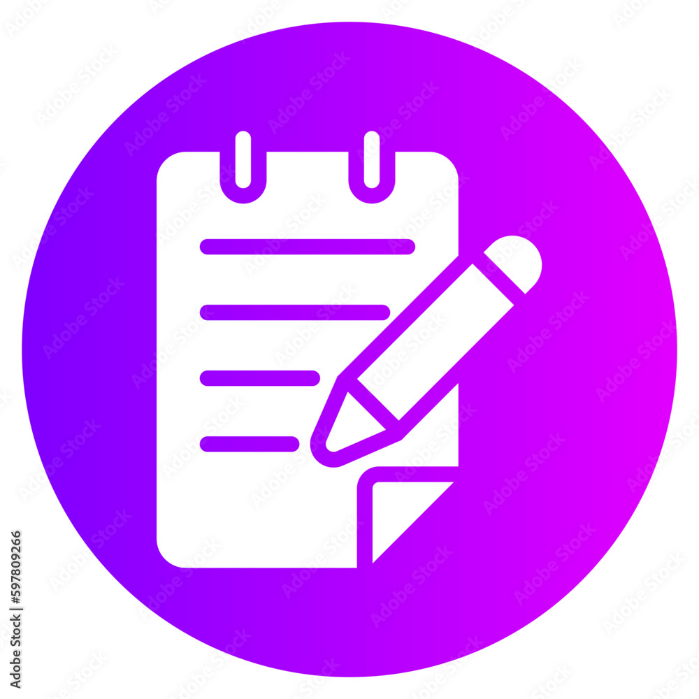 notepad gradient icon notepad gradient icon