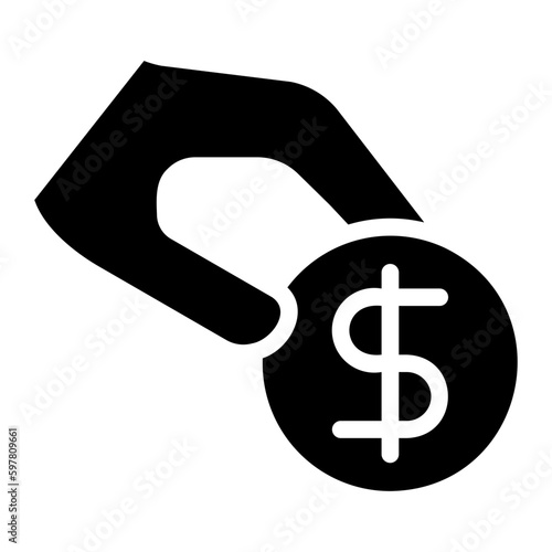 invest glyph icon