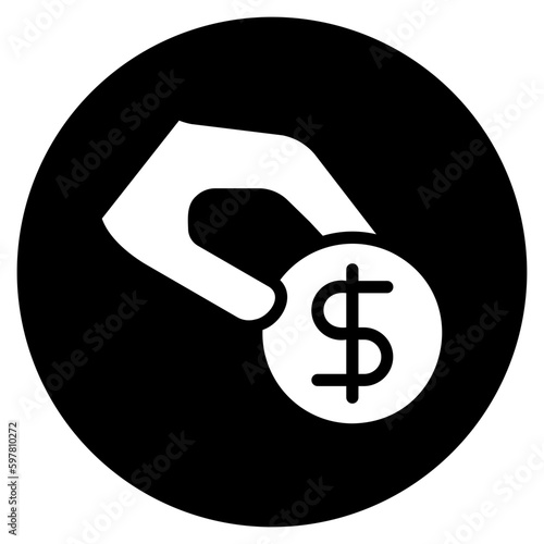 invest glyph icon