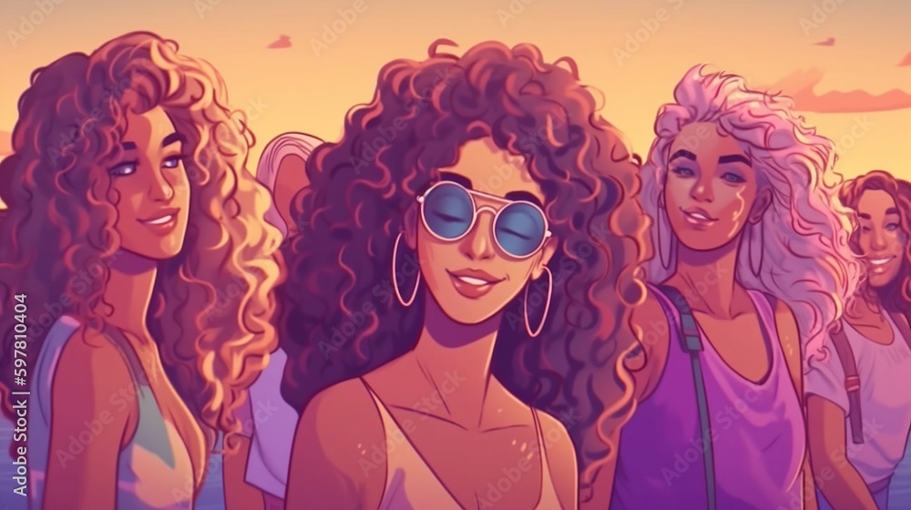 Attractive girls with sunglasses on the beach. Attractive girls with sunglasses on the beach.