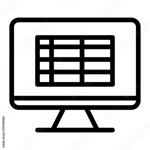 spreadsheet line icon