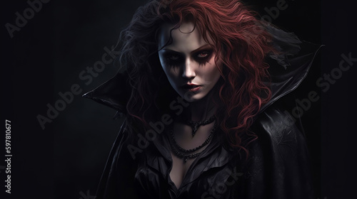 Woman evil demon vampire. Ai