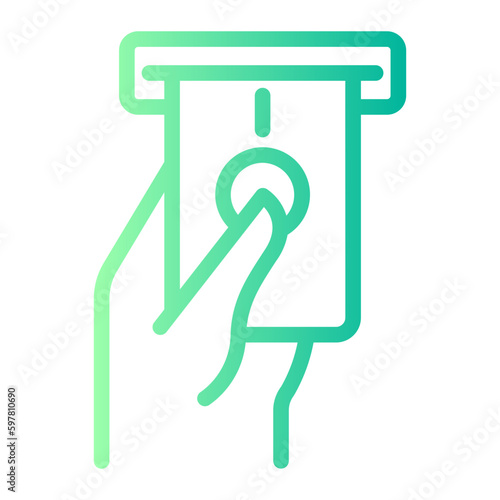 cash withdrawal gradient icon