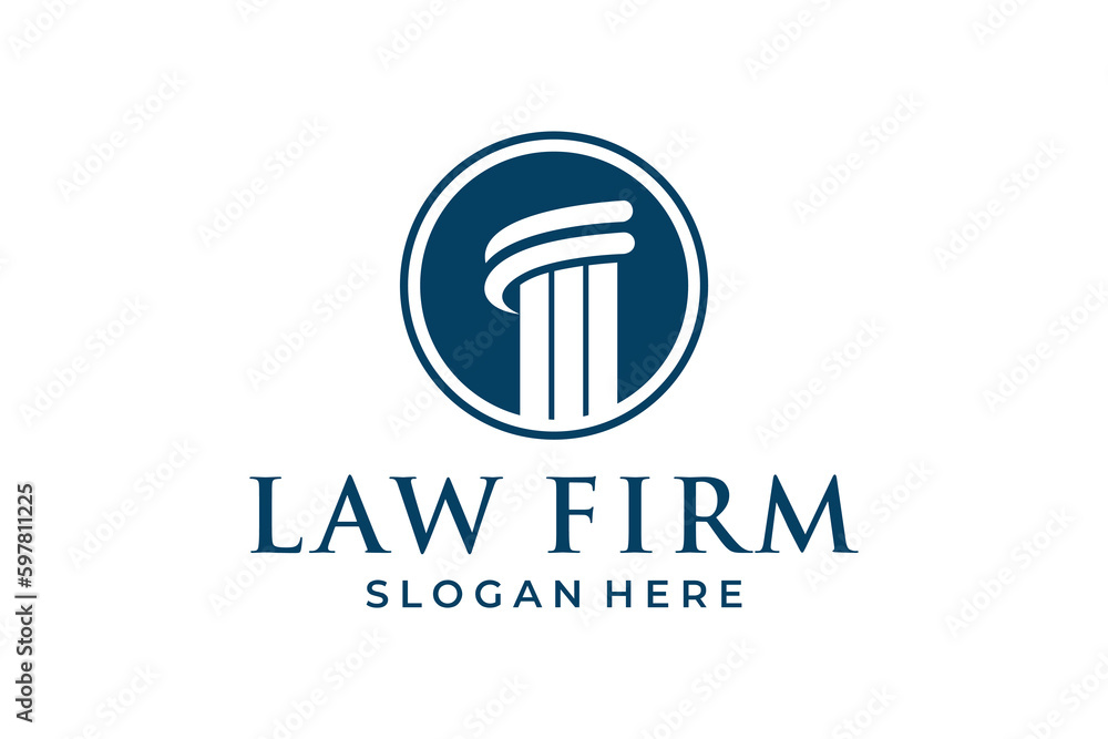Pillar Law Office Logo. justice law logo design template Pillar Law Office Logo. justice law logo design template