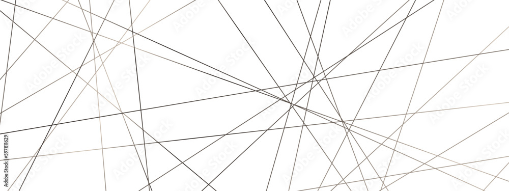 Fototapeta premium A beautiful Chaotic abstract line seamless pattern. Random geometric line seamless pattern. colorful outline monochrome texture. Vector illustration