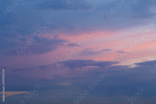 beautiful sky with clouds at sunset