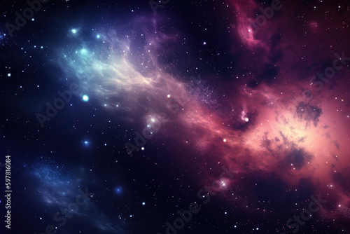Deep space with stars.Created using Generative AI technology.