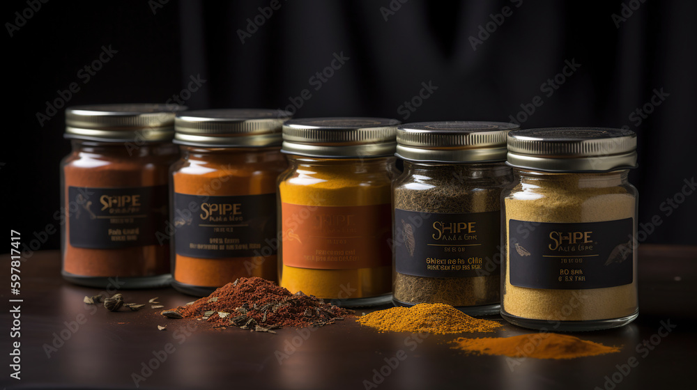 Spice is a natural Use condiment Various type, generative ai - obrazy, fototapety, plakaty 
