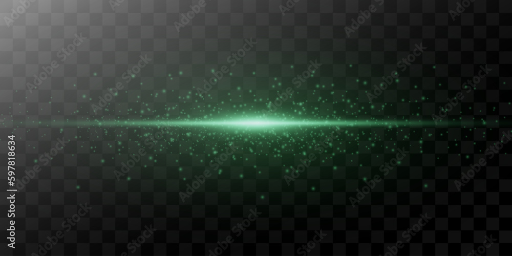 Line of light. Magic glow, particles of light, sparks. Luminous line. On a transparent background. Line of light. Magic glow, particles of light, sparks. Luminous line. On a transparent background.