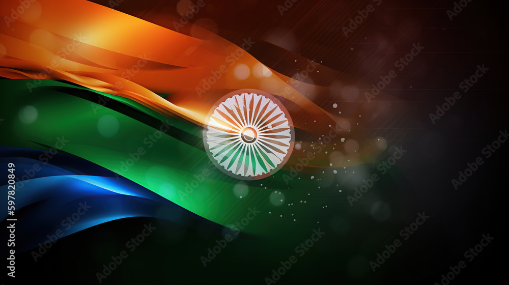 Indian Tricolor flag background for independence day. Greeting card ...
