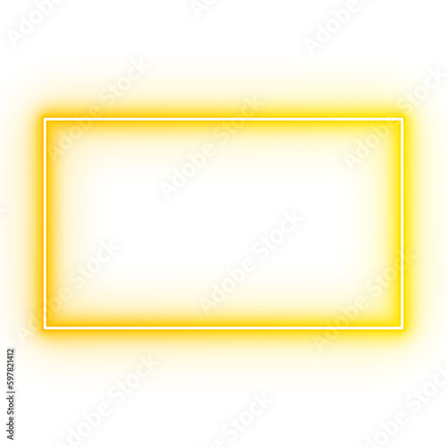 Neon Yellow Frame PNG