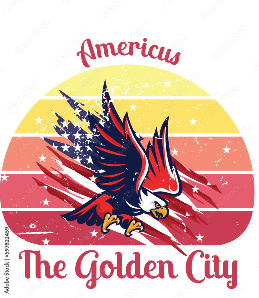 us cities t-shirt designs vector - USA T-shirt Vector