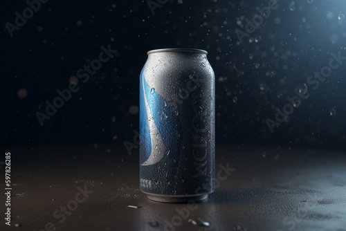 a carbonated beverage container. Generative AI