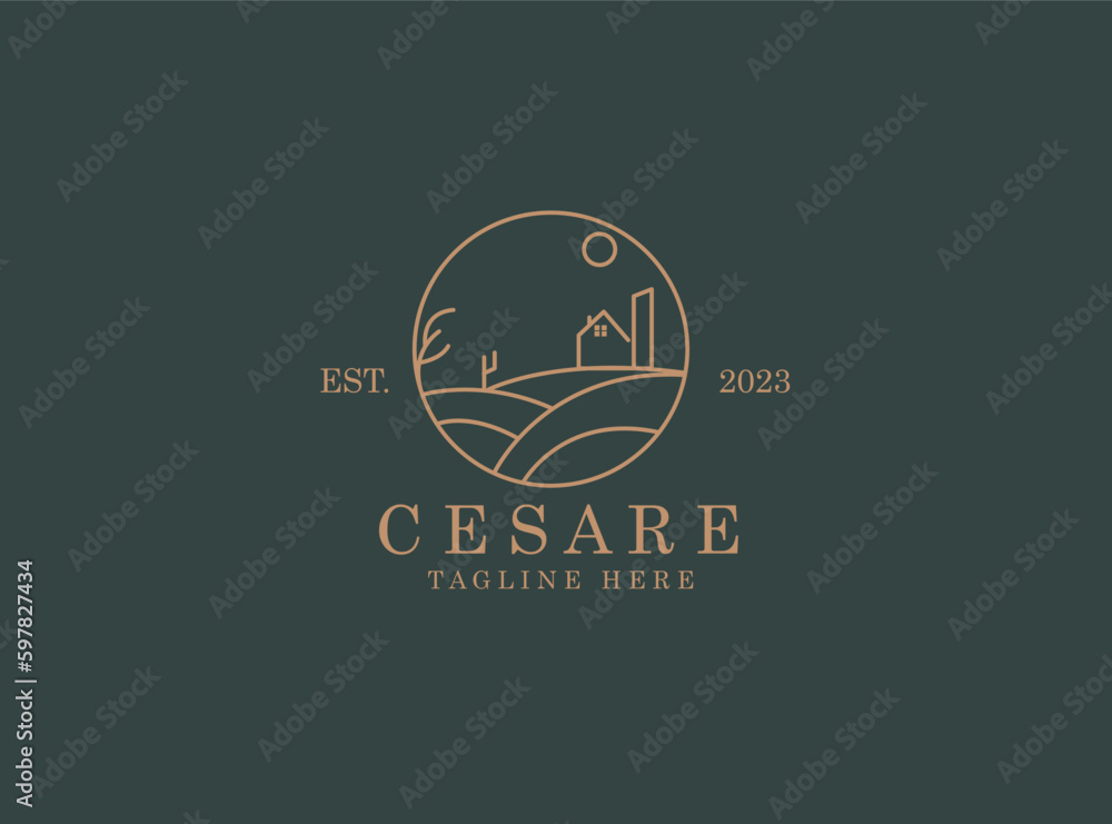 Logo Real Estate Beauty and Nature Concept. Branding Web and Presentation Background. Logo Real Estate Beauty and Nature Concept. Branding Web and Presentation Background.