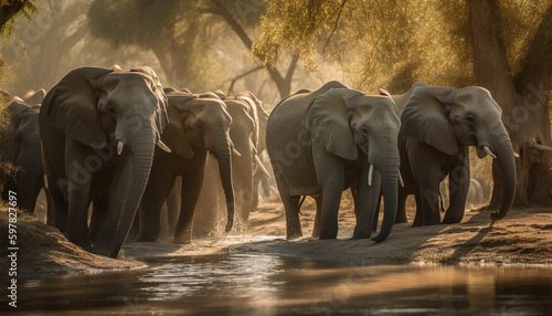 elephants in the wild generative art