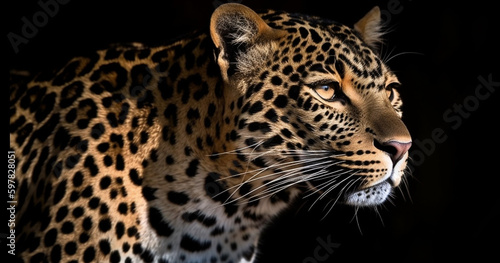 close up portrait of a leopard © federico