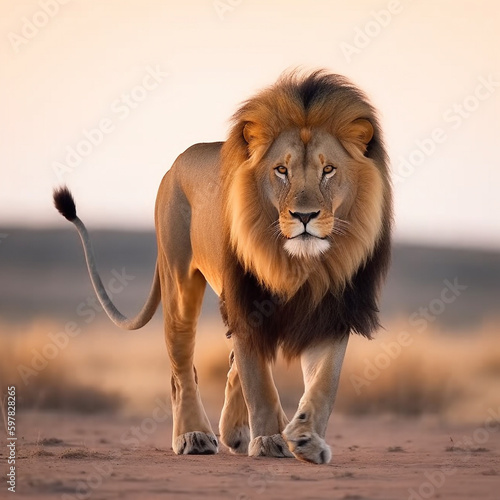 lion in the nature