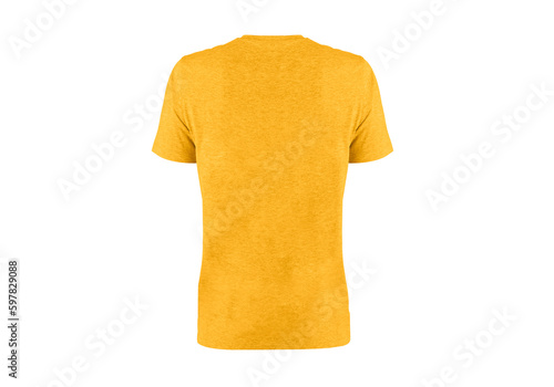 Men's T-Shirt Mockup Original Look Front T-Shirt Gold Back