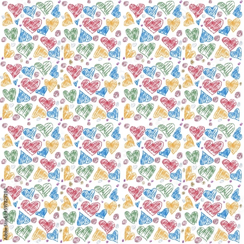 seamless pattern with hearts