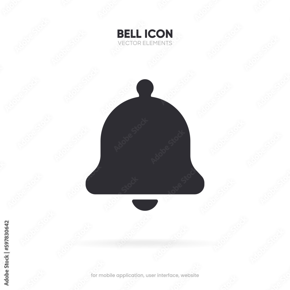 Notification bell alarm icon. Alarm symbol. Ringing bells. Incoming inbox message. Alarm clock and smartphone application alert. Social media element. New message symbol flat style. Stock vector. Notification bell alarm icon. Alarm symbol. Ringing bells. Incoming inbox message. Alarm clock and smartphone application alert. Social media element. New message symbol flat style. Stock vector.