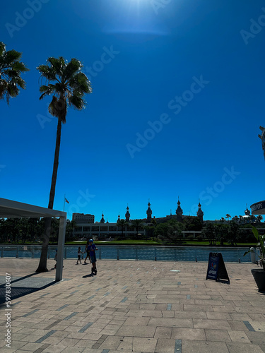 Beautiful view of the University of Tampa, Florida on a sunny summer day photo